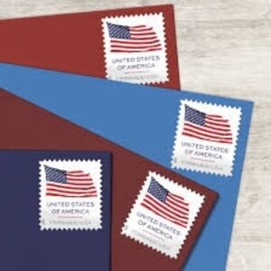 Forever Stamps Roll Of 100 First Class USPS Stamp 2025 U.S. Flag Postage